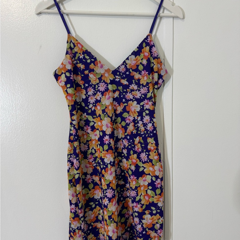 AFRM Pink and Purple Sleeveless Mini Sundress